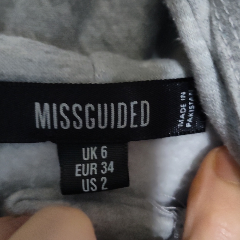 Missguided  Corset Hoodie Gray size 2 - Picture 4 of 6